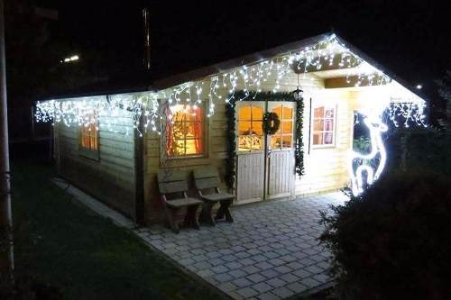 Elétrica Santa Ifigênia | Materiais Elétricos - Cascata Fixa com 400 LEDs  Fio Branco 10 Metros Branco Frio Natal