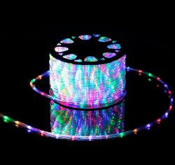 Mangueira LED Redonda Colorida RGBW Rolo 100mts 220V